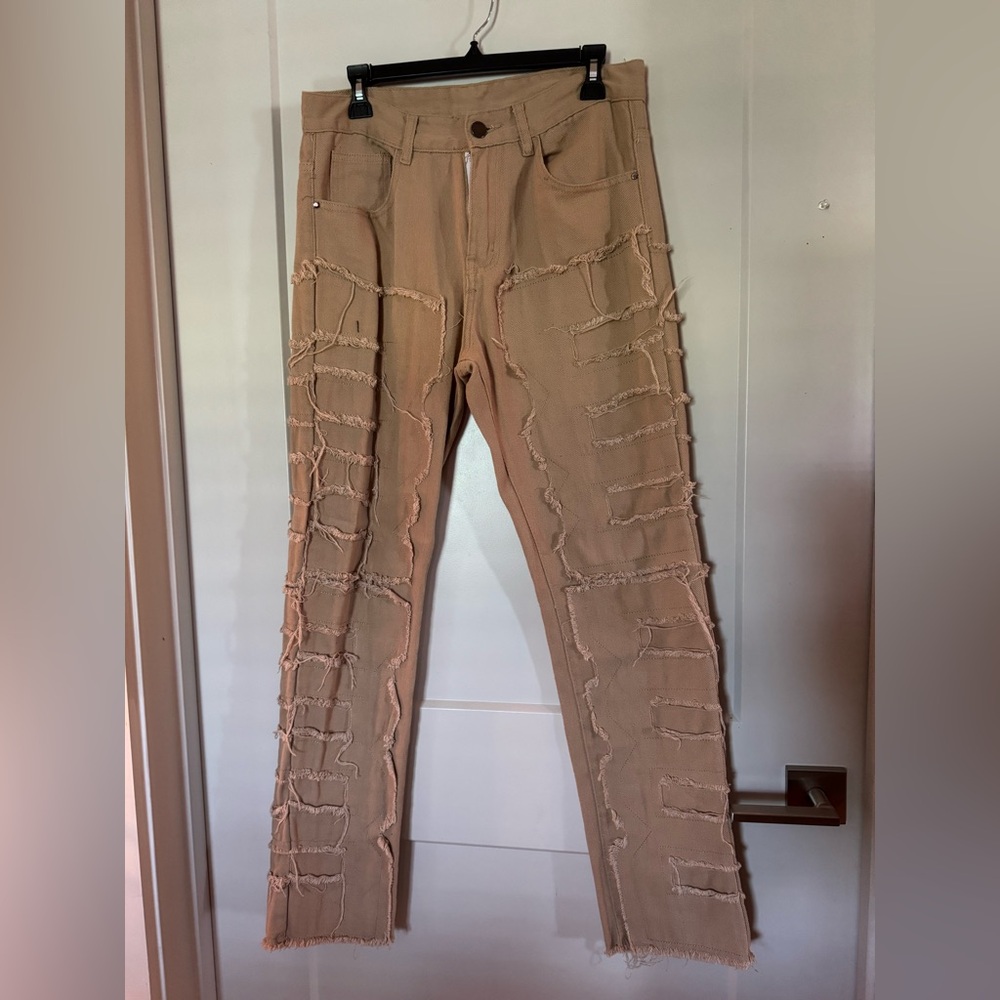 Men's Straight Leg Distressed Jeans